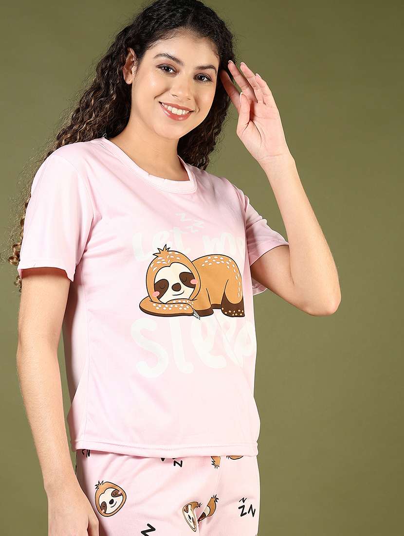 women printed nightwear pyjama set - 21946445 -  Standard Image - 2