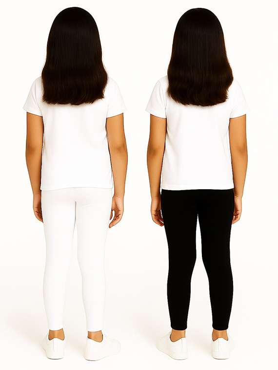 girls pack of 2 solid legging - 21946751 -  Standard Image - 2
