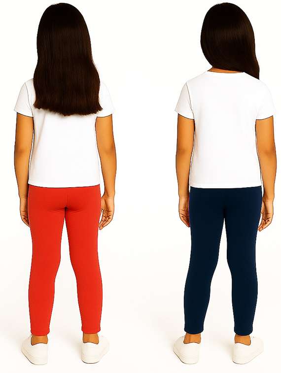girls pack of 2 solid legging - 21946754 -  Standard Image - 2