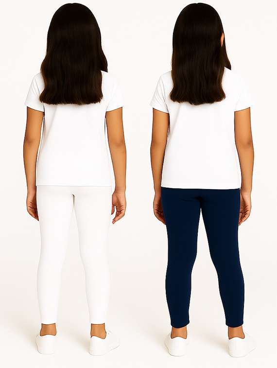 girls pack of 2 solid legging - 21946755 -  Standard Image - 2