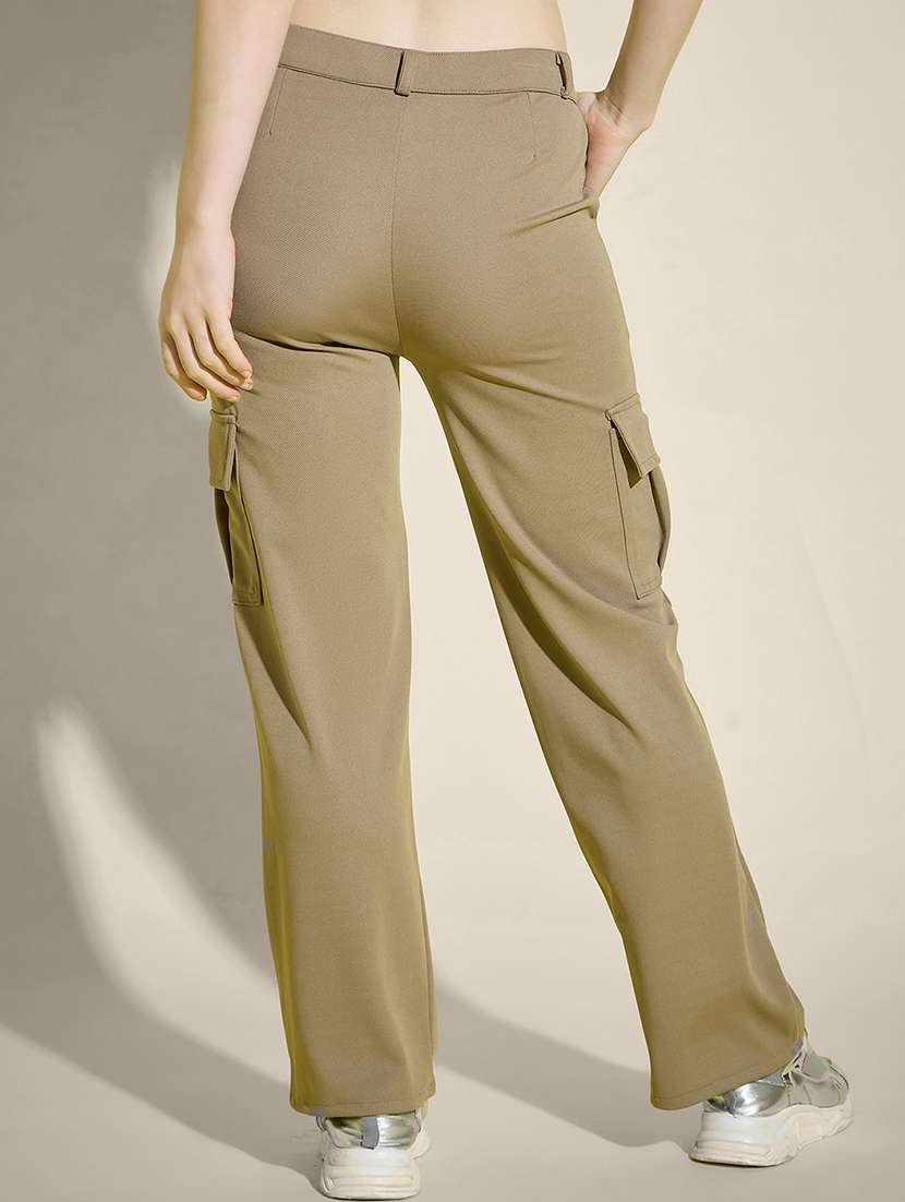 women pack of 2 solid mid rise cargo - 21946767 -  Standard Image - 2