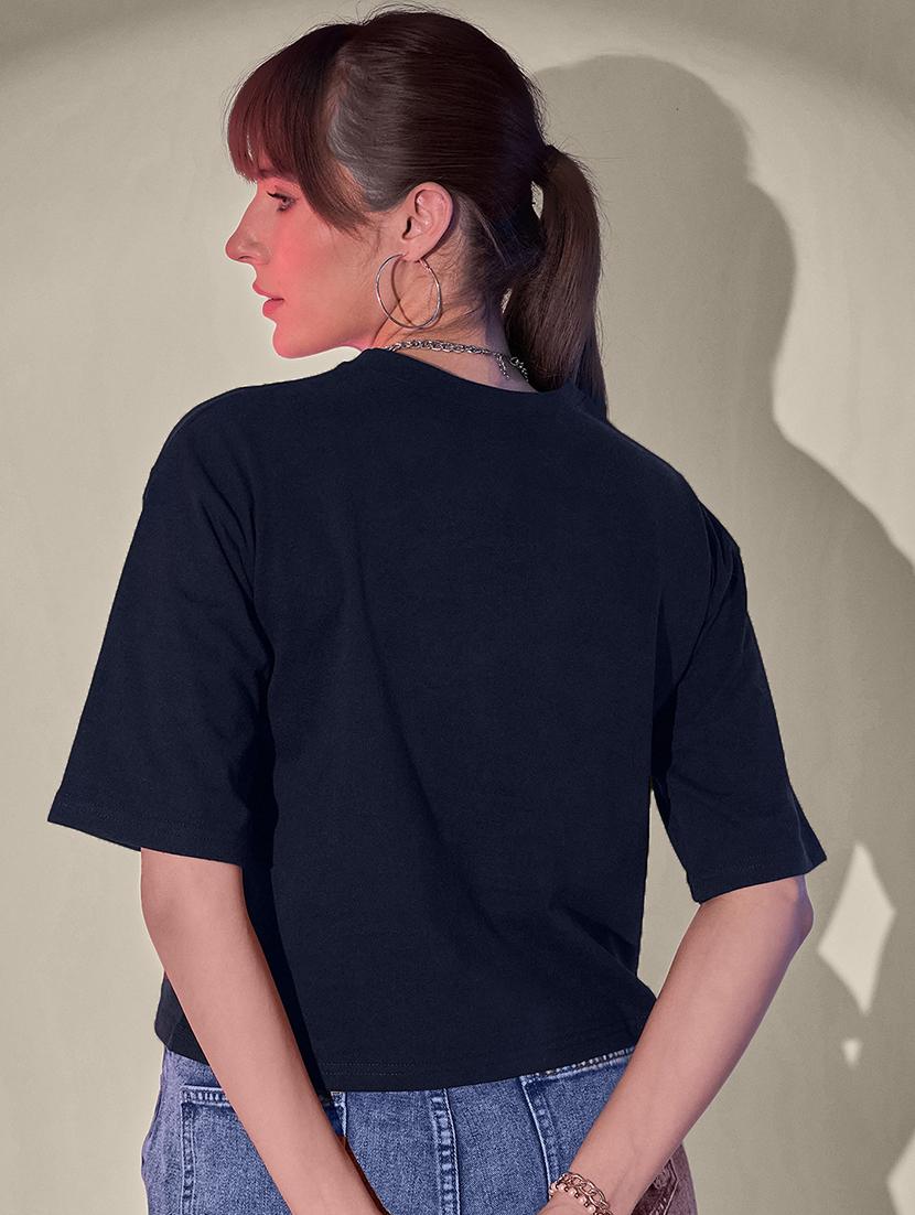 women pack of 2 solid short sleeve crop t-shirt - 21946833 - Standard Image - 2