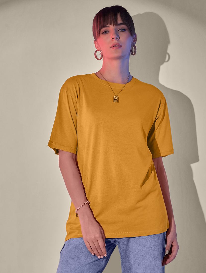 women packof 2 solid short sleeve oversized t-shirt - 21946839 - Standard Image - 2