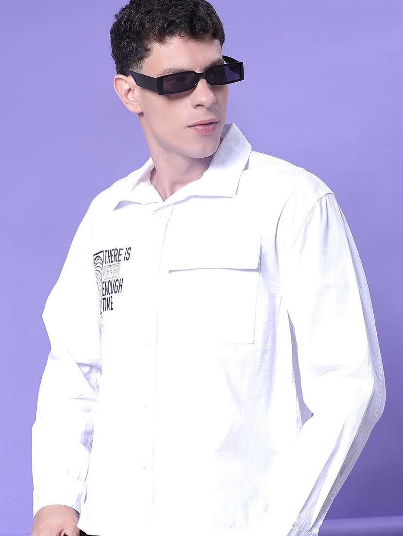 men placement print long sleeve regular fit t-shirt