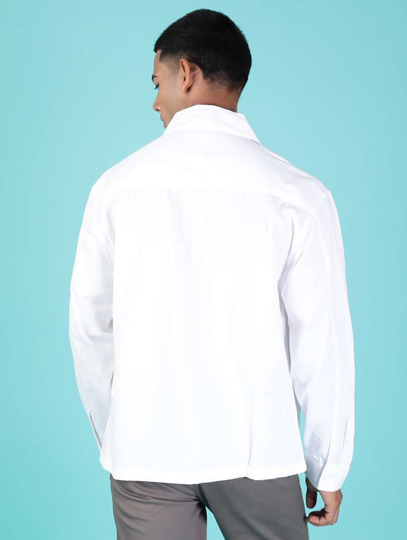 men solid collared long sleeve casual shirt - 21947183 -  Standard Image - 2