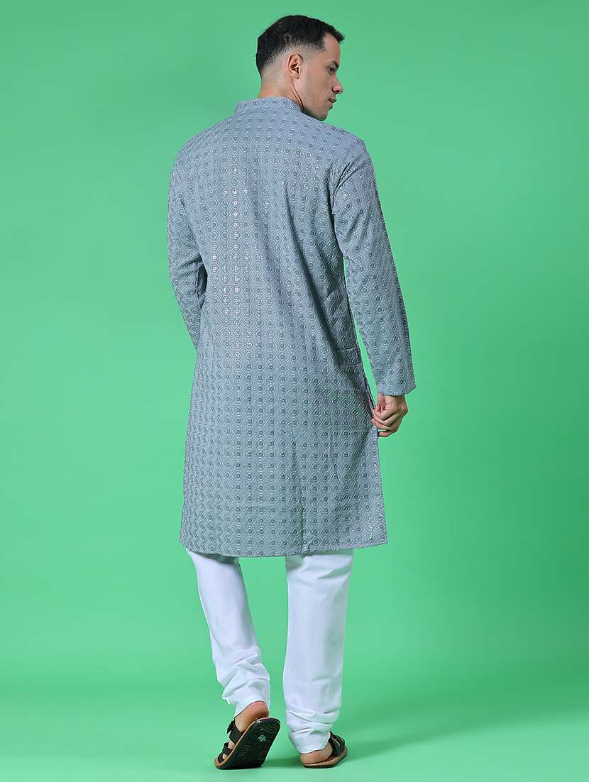 men long sleeve kurta and pyjama set - 21947294 -  Standard Image - 2