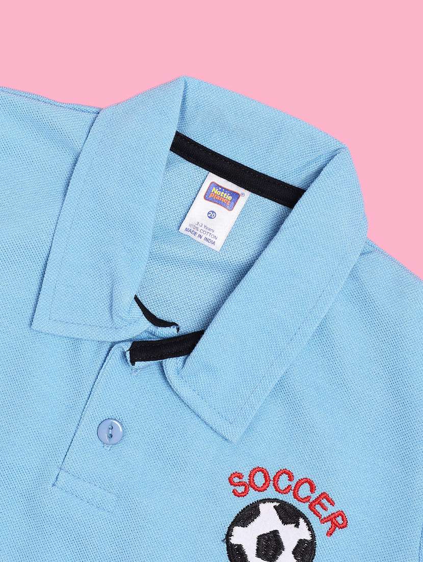 boys solid short sleeve polo t-shirt - 21947349 -  Standard Image - 2