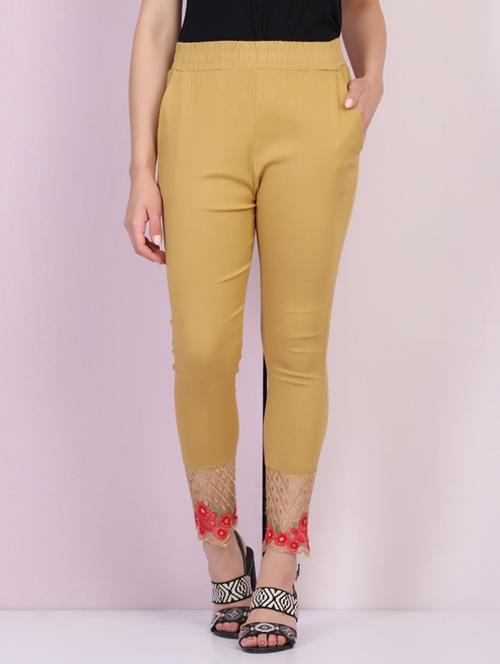 women solid mid rise ankle length tapered pant - 21947501 -  Standard Image - 0