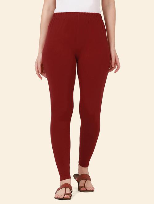 women solid mid rise ankle length legging - 21947502 - Standard Image - 0