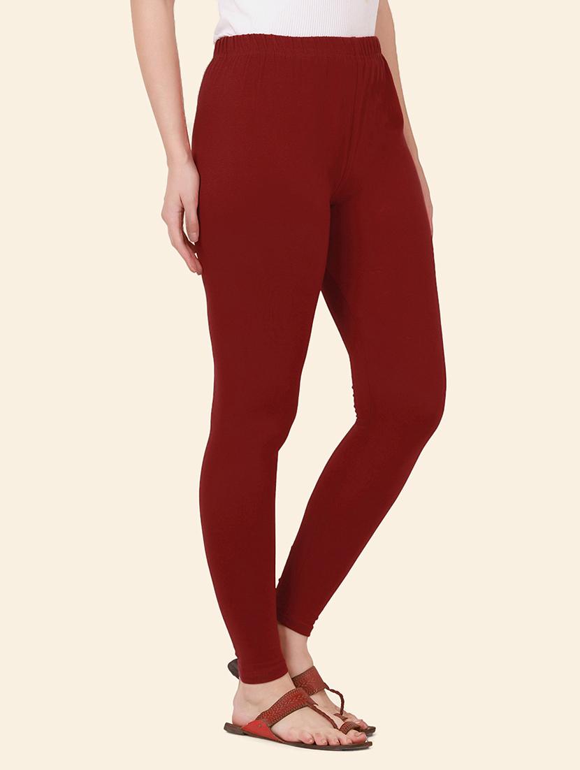 women solid mid rise ankle length legging - 21947502 - Standard Image - 2