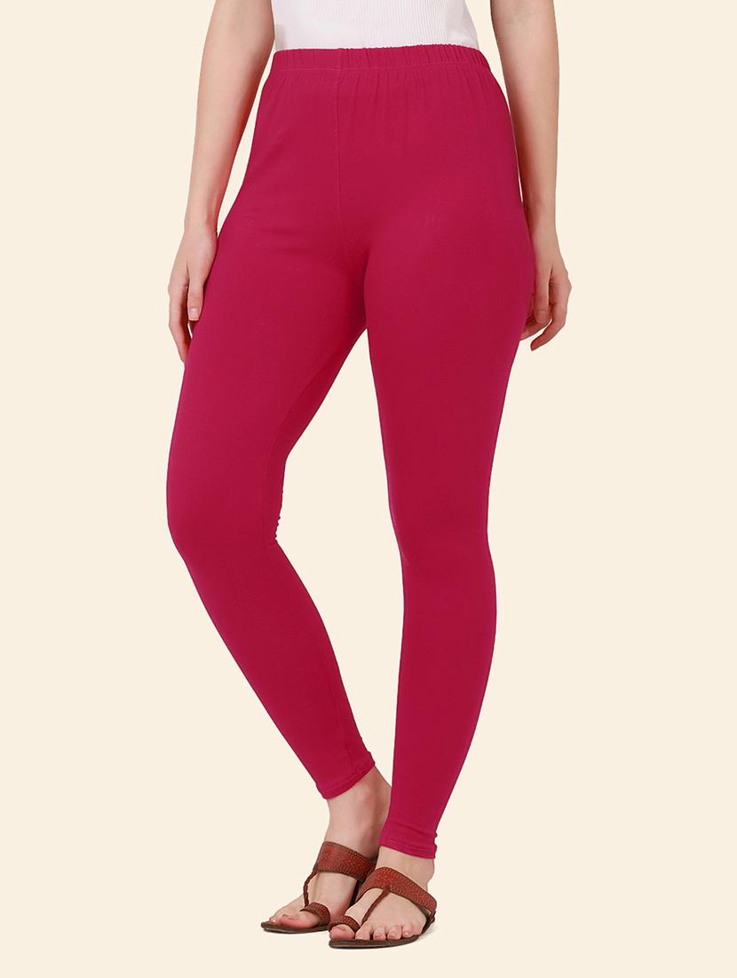 women solid mid rise ankle length legging - 21947505 - Standard Image - 2