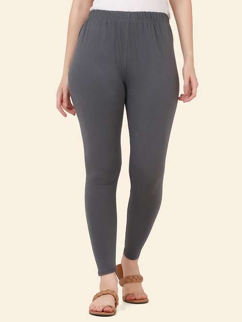 women solid mid rise ankle length legging - 21947508 - Standard Image - 0