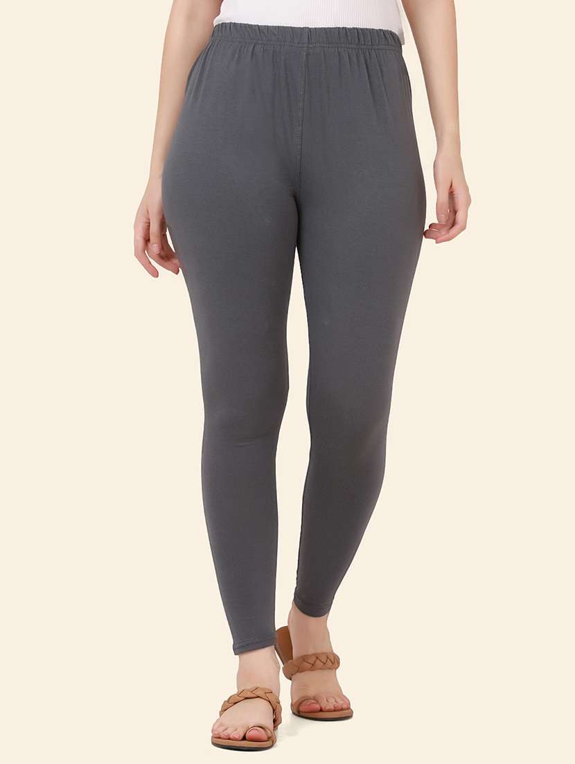 women solid mid rise ankle length legging - 21947508 - Zoom Image - 0