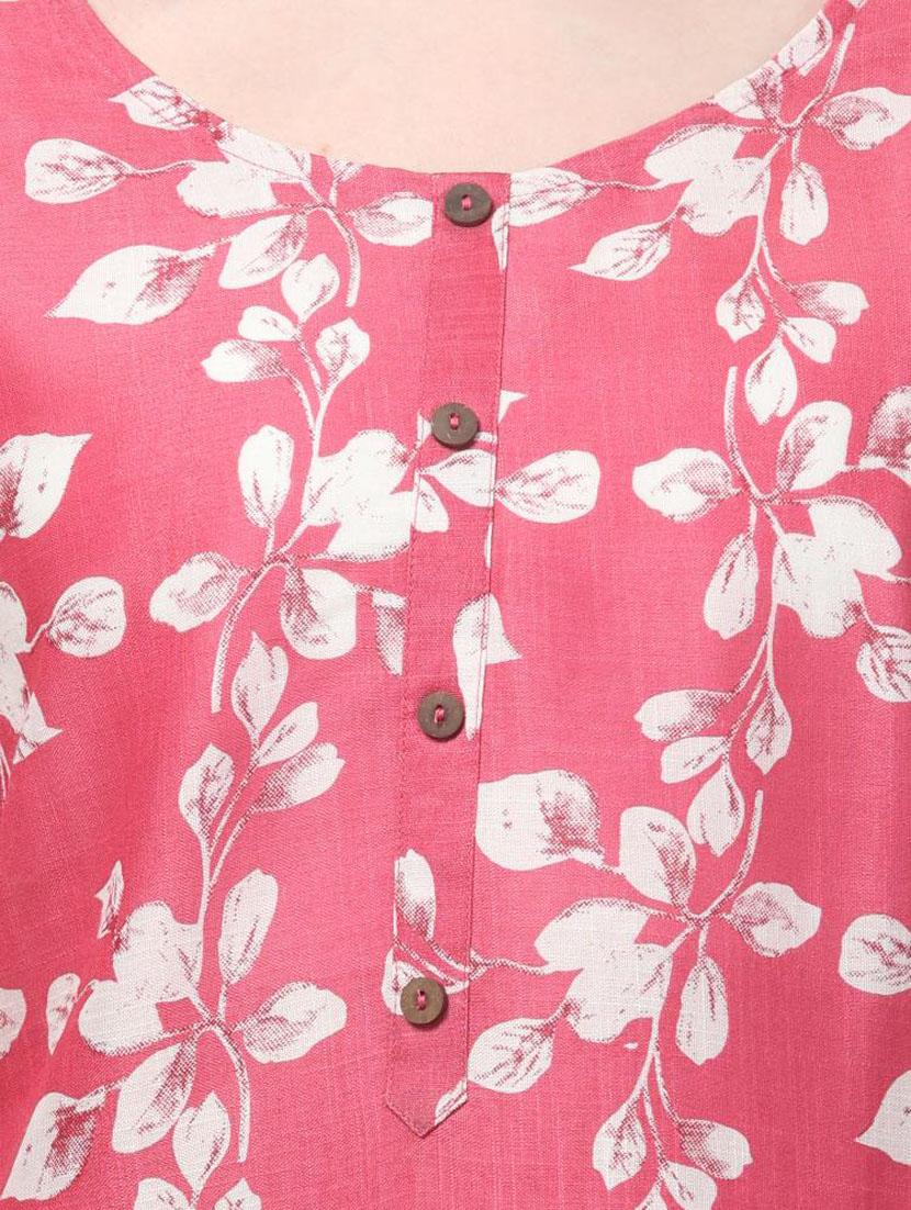 women three quarter sleeve straight kurta - 21947644 - Standard Image - 2