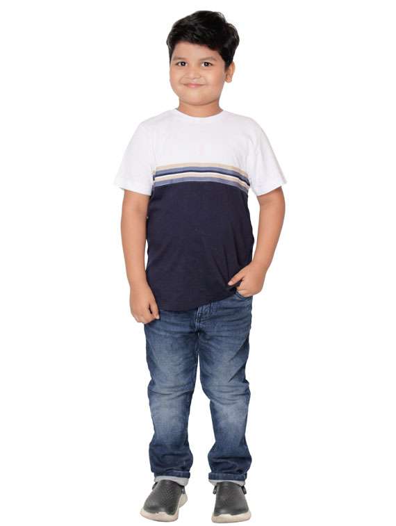 boys color block short sleeve t-shirt