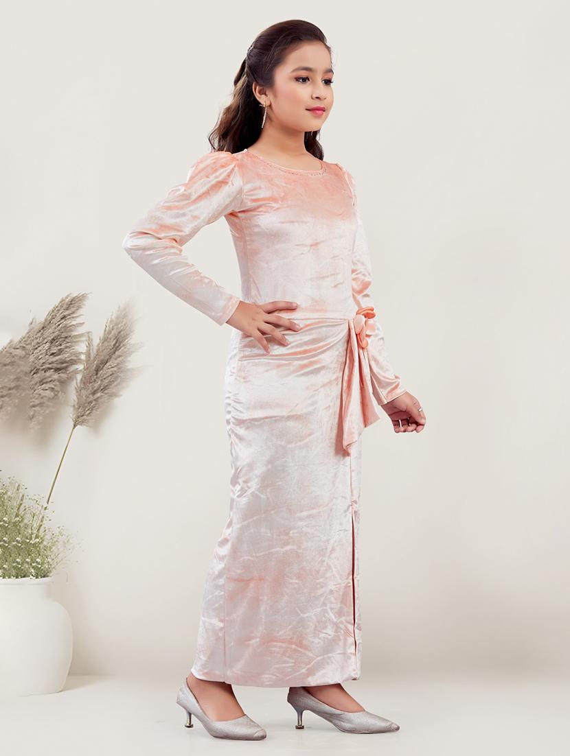 girls solid long sleeve bodycon dress - 21947672 - Standard Image - 2