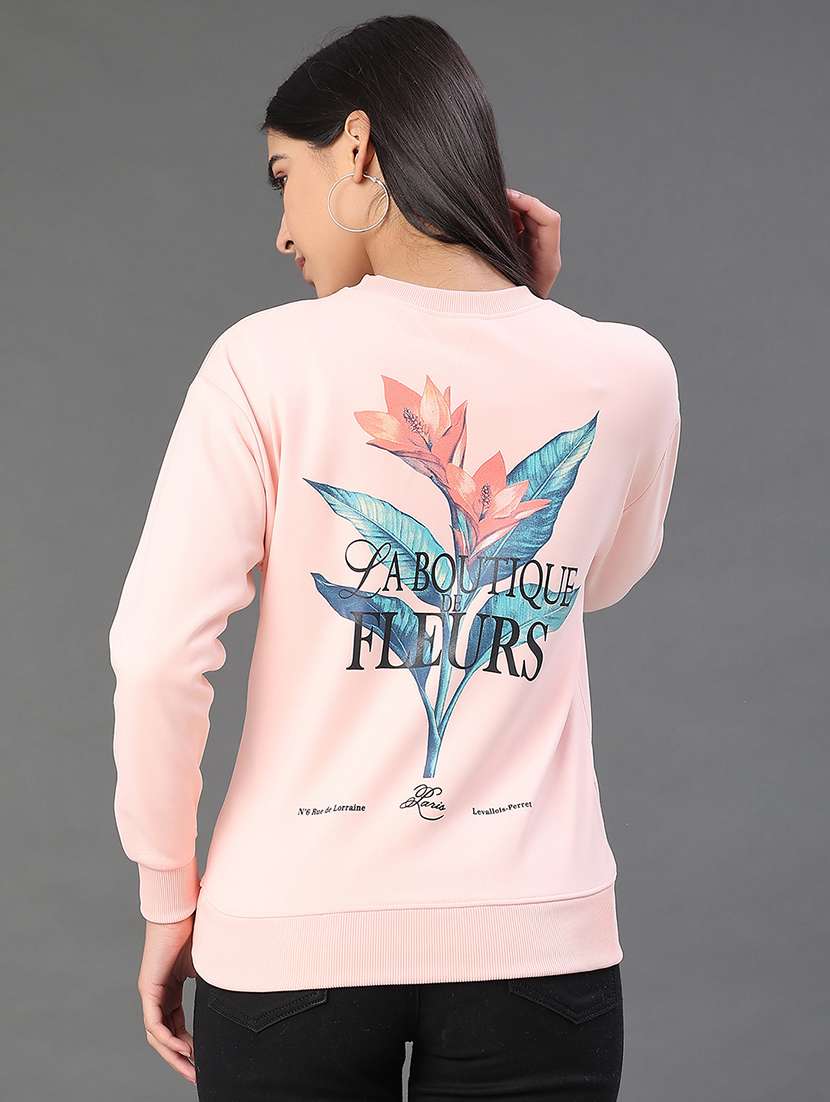 women printed long sleeve sweatshirt
