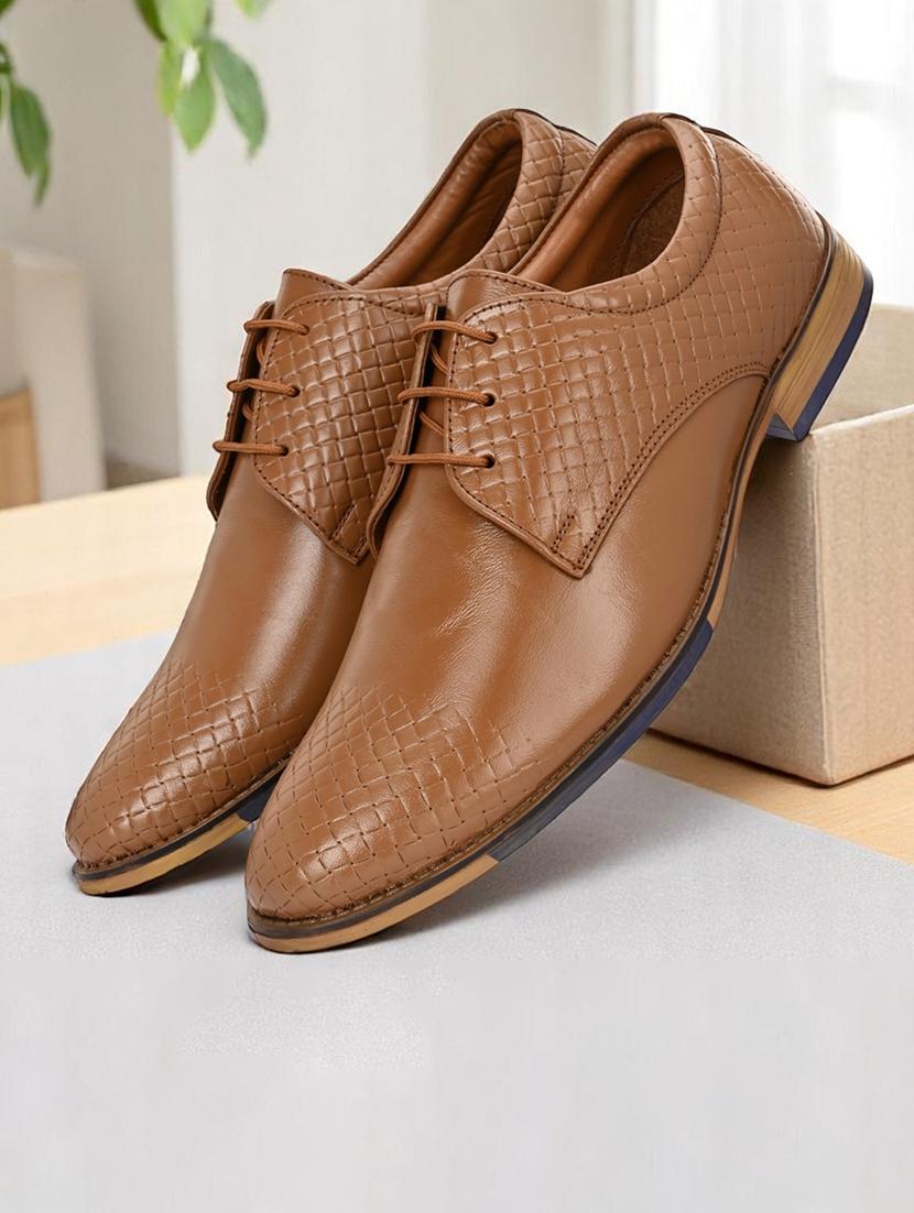 men tan lace-up derby - 21947846 -  Zoom Image - 0