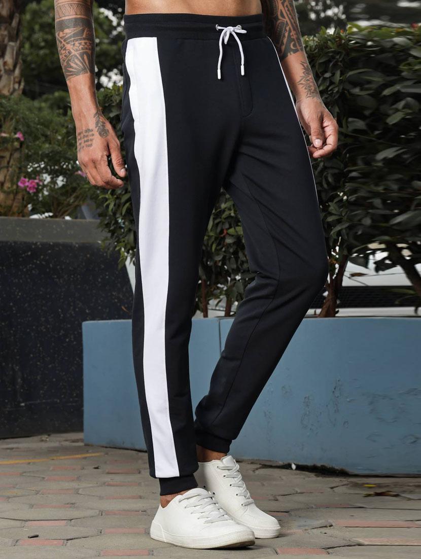 men black color block mid rise jogger - 21947877 - Standard Image - 2