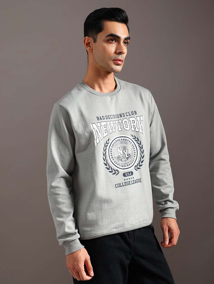men printed long sleeve sweatshirt - 21947995 -  Standard Image - 2