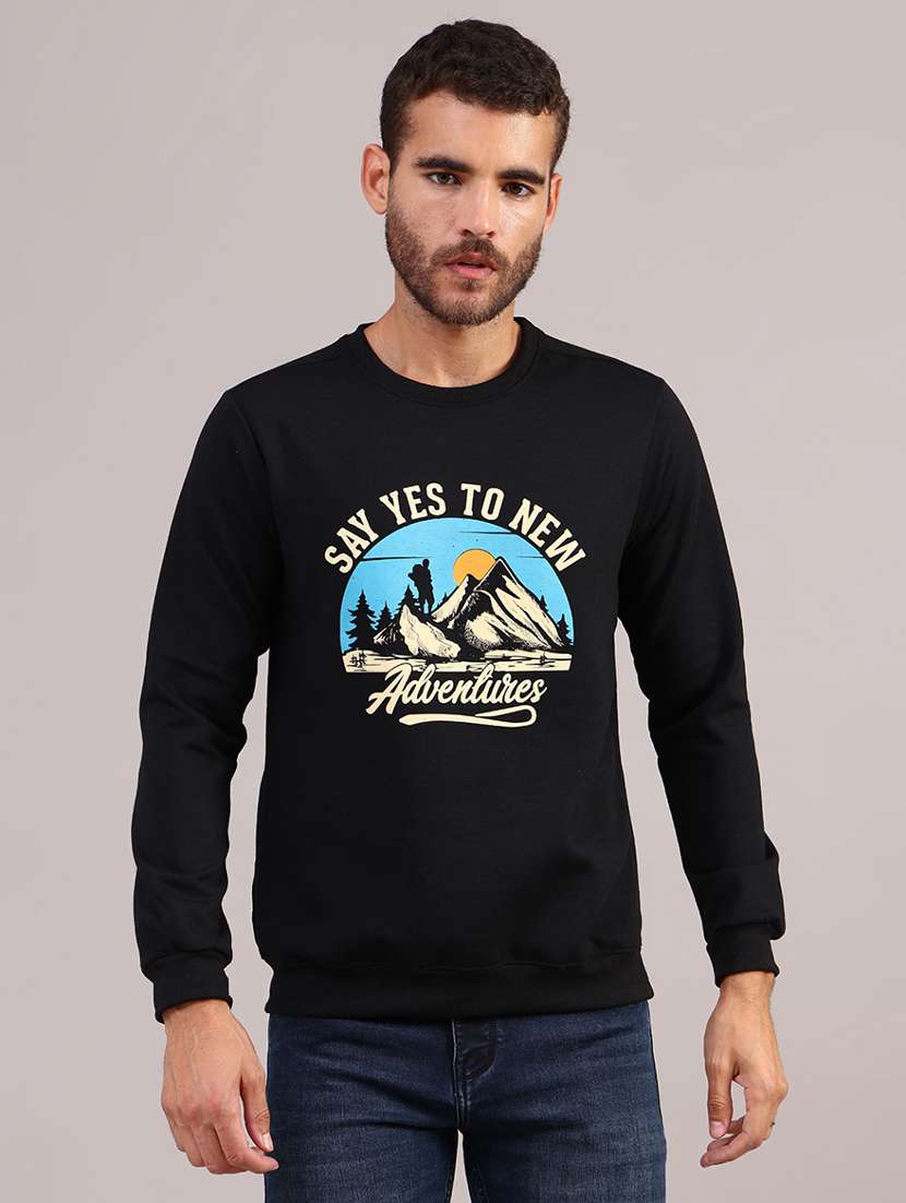 men printed long sleeve regular fit sweatshirt - 21948046 -  Standard Image - 2