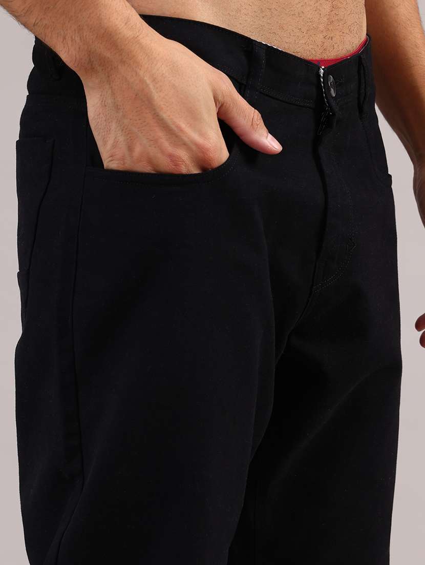 men solid mid rise straight fit chinos  - 21948050 -  Standard Image - 2