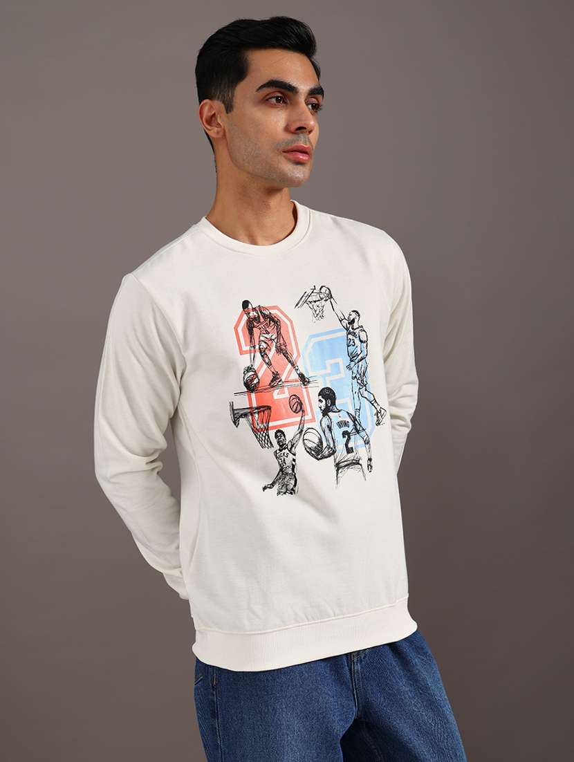men printed long sleeve sweatshirt - 21948079 -  Standard Image - 2