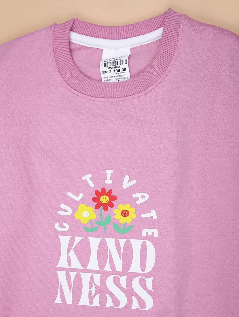 girls printed long sleeve sweatshirt - 21948113 -  Standard Image - 2