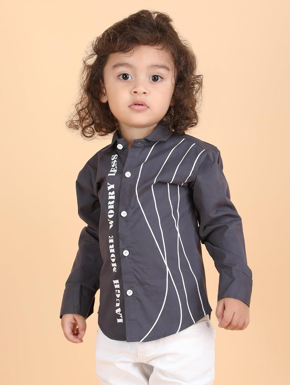 kids printed long sleeve casual shirt - 21948366 - Standard Image - 2