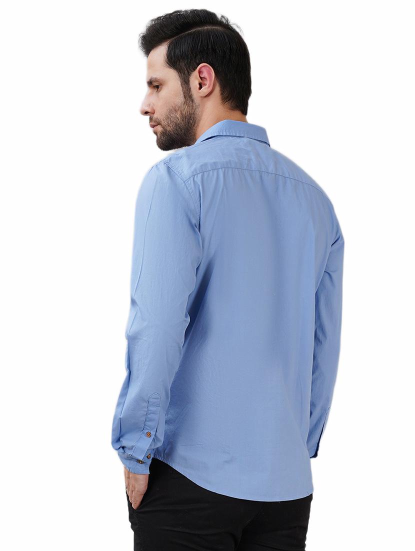 men solid long sleeve regular fit casual shirt - 21948374 - Standard Image - 2