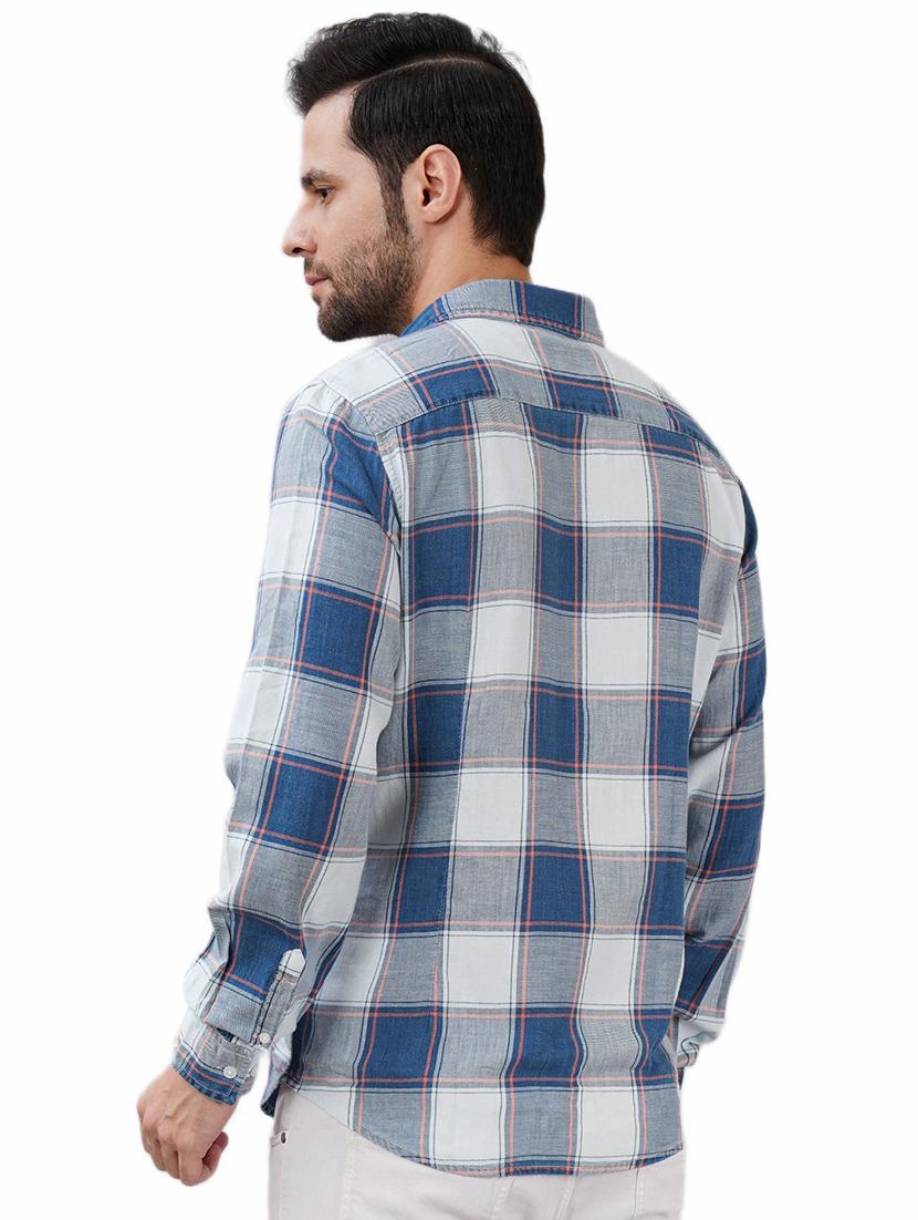 men checkered long sleeve regular fit casual shirt - 21948381 - Standard Image - 2