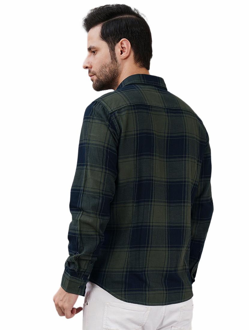 men checkered long sleeve regular fit casual shirt - 21948388 - Standard Image - 2