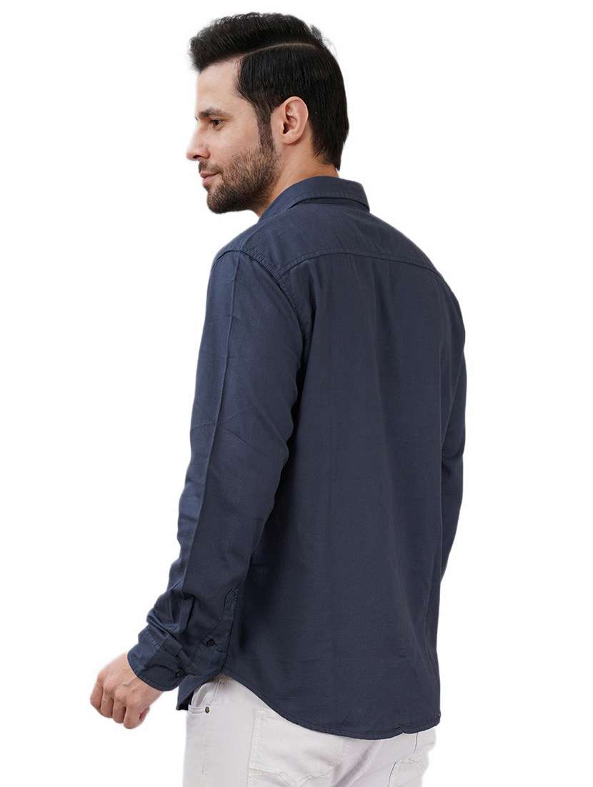 men solid long sleeve regular fit casual shirt - 21948392 -  Standard Image - 2