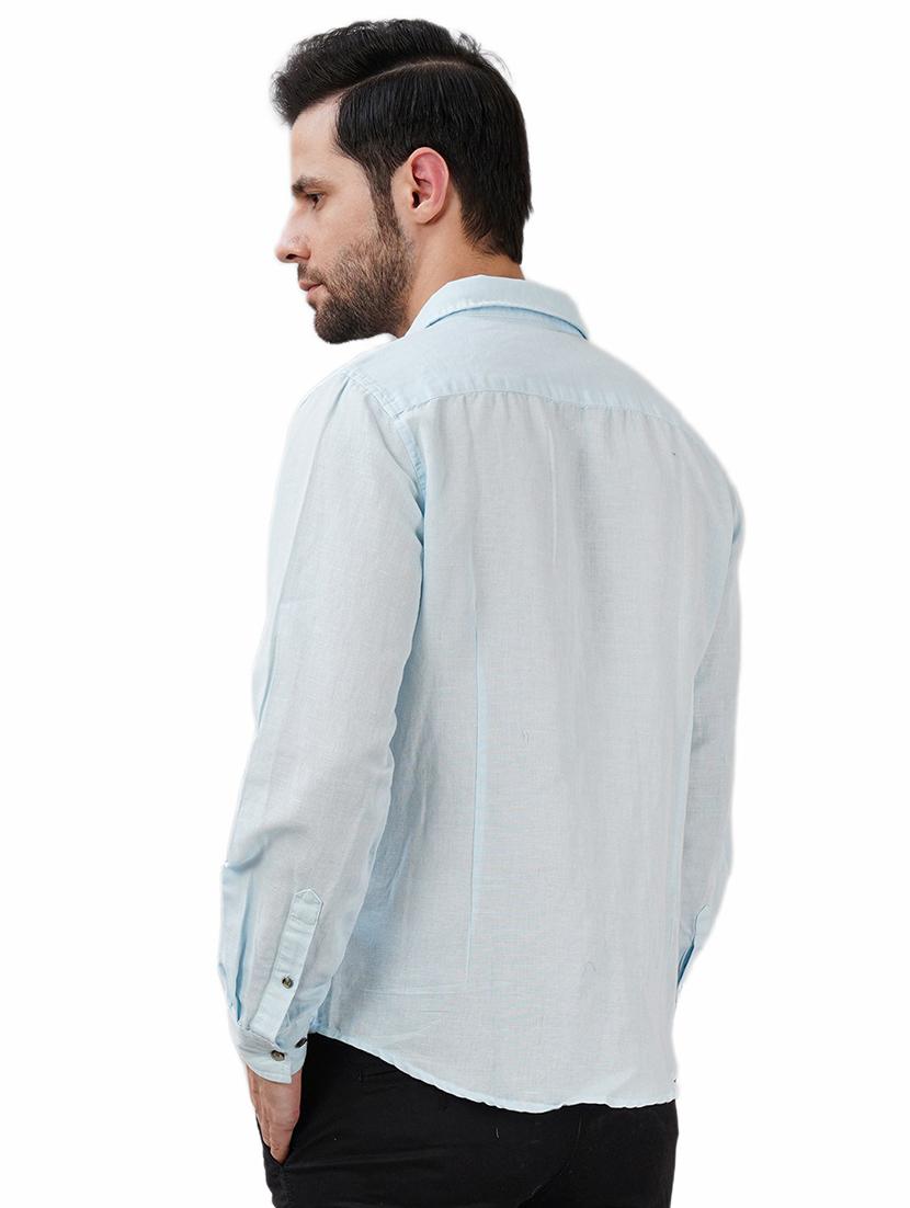 men solid long sleeve regular fit casual shirt - 21948397 - Standard Image - 2