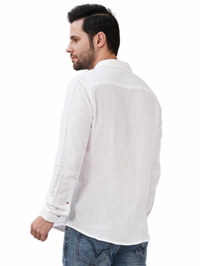 men solid long sleeve regular fit casual shirt - 21948399 - Standard Image - 2