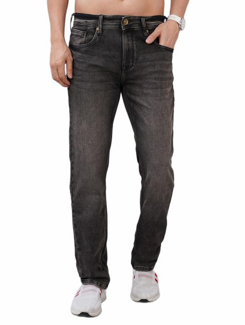 men washed mid rise full length jeans - 21948406 - Standard Image - 0