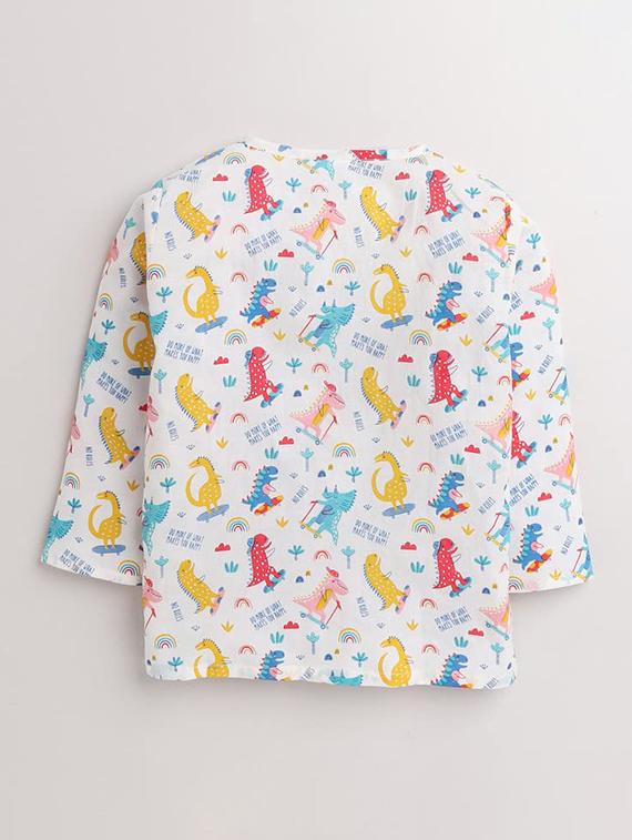 kids printed long sleeve pyjama set nightwear - 21948519 - Standard Image - 2