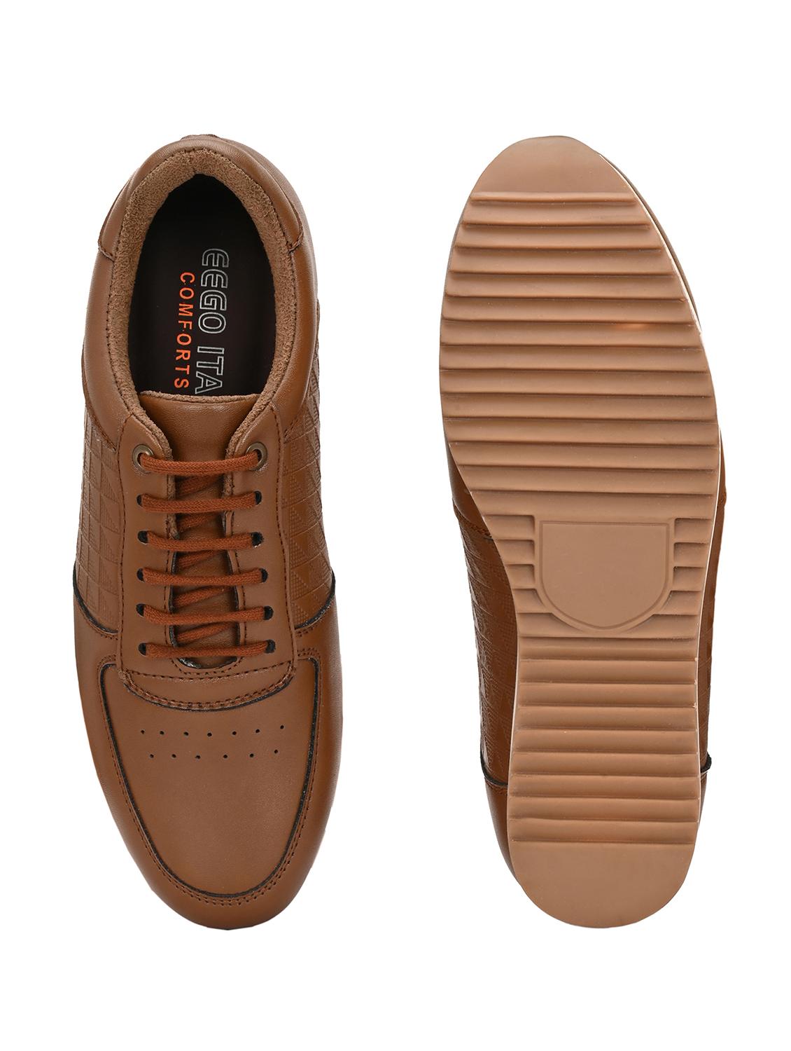 men brown lace up casual shoes - 21948562 - Standard Image - 7