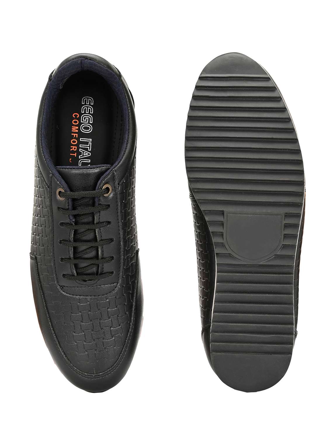 men black lace up casual shoes - 21948563 - Standard Image - 7