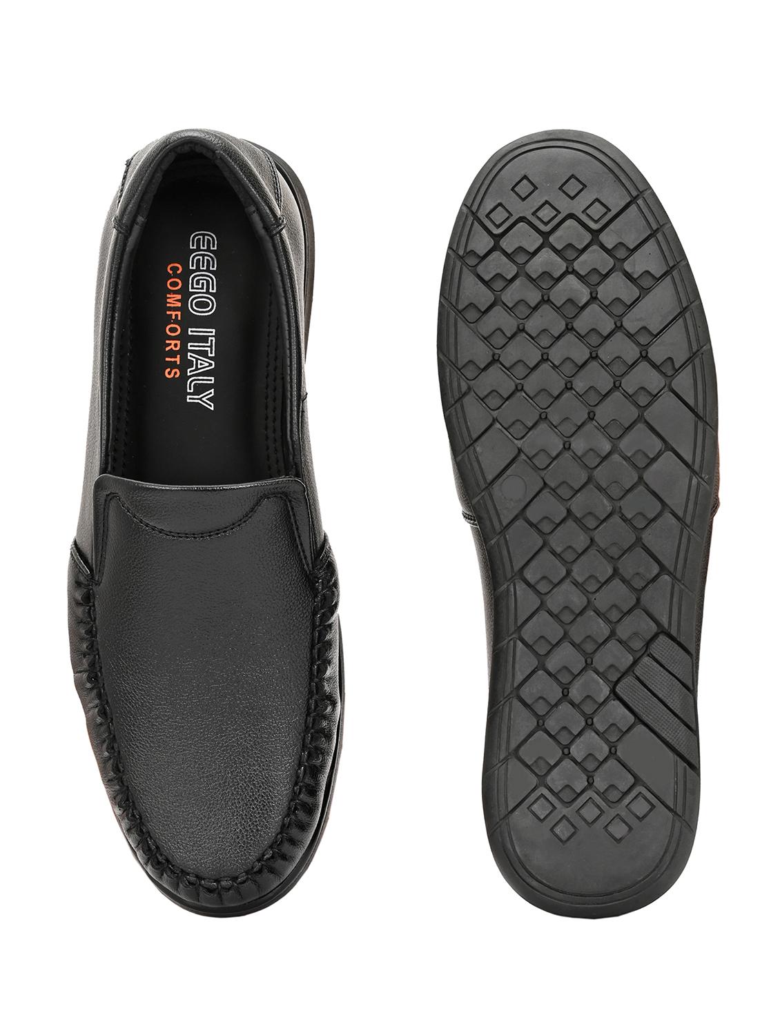 men black slip on formal shoes - 21948564 - Standard Image - 7