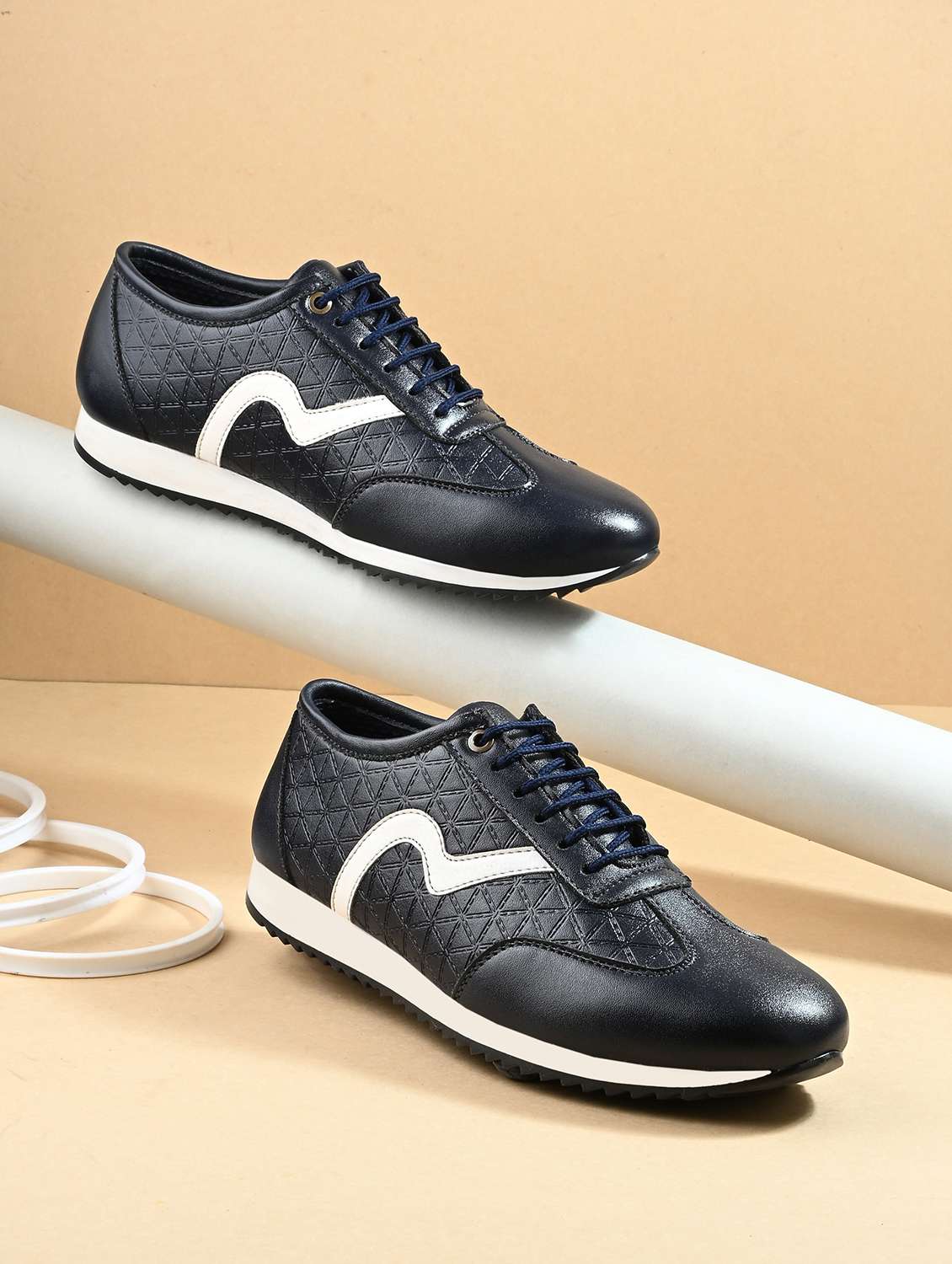 men textured lace up casual shoes - 21948565 - Zoom Image - 0