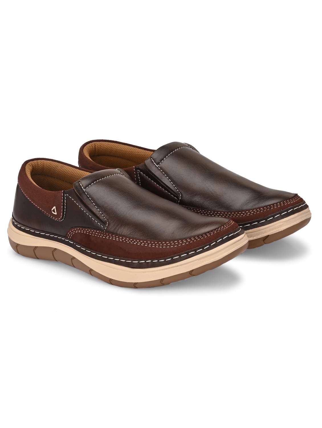 men brown solid boat shoe - 21948568 -  Standard Image - 2
