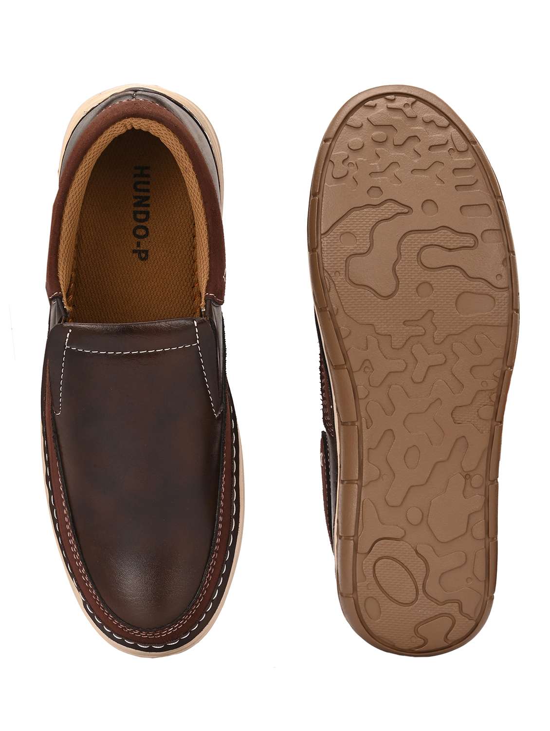 men brown solid boat shoe - 21948568 -  Standard Image - 7