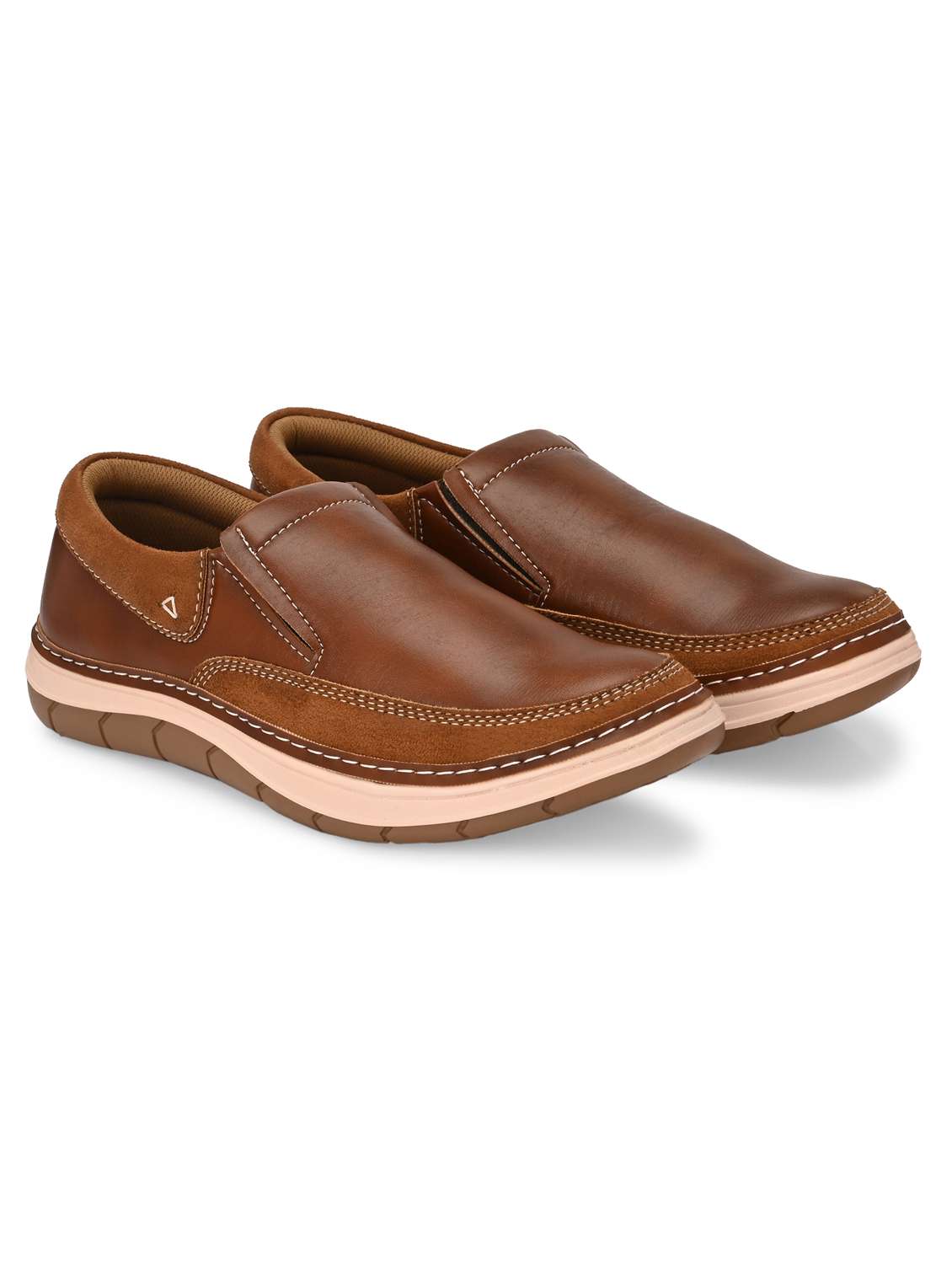 men tan solid boat shoe - 21948569 -  Standard Image - 2