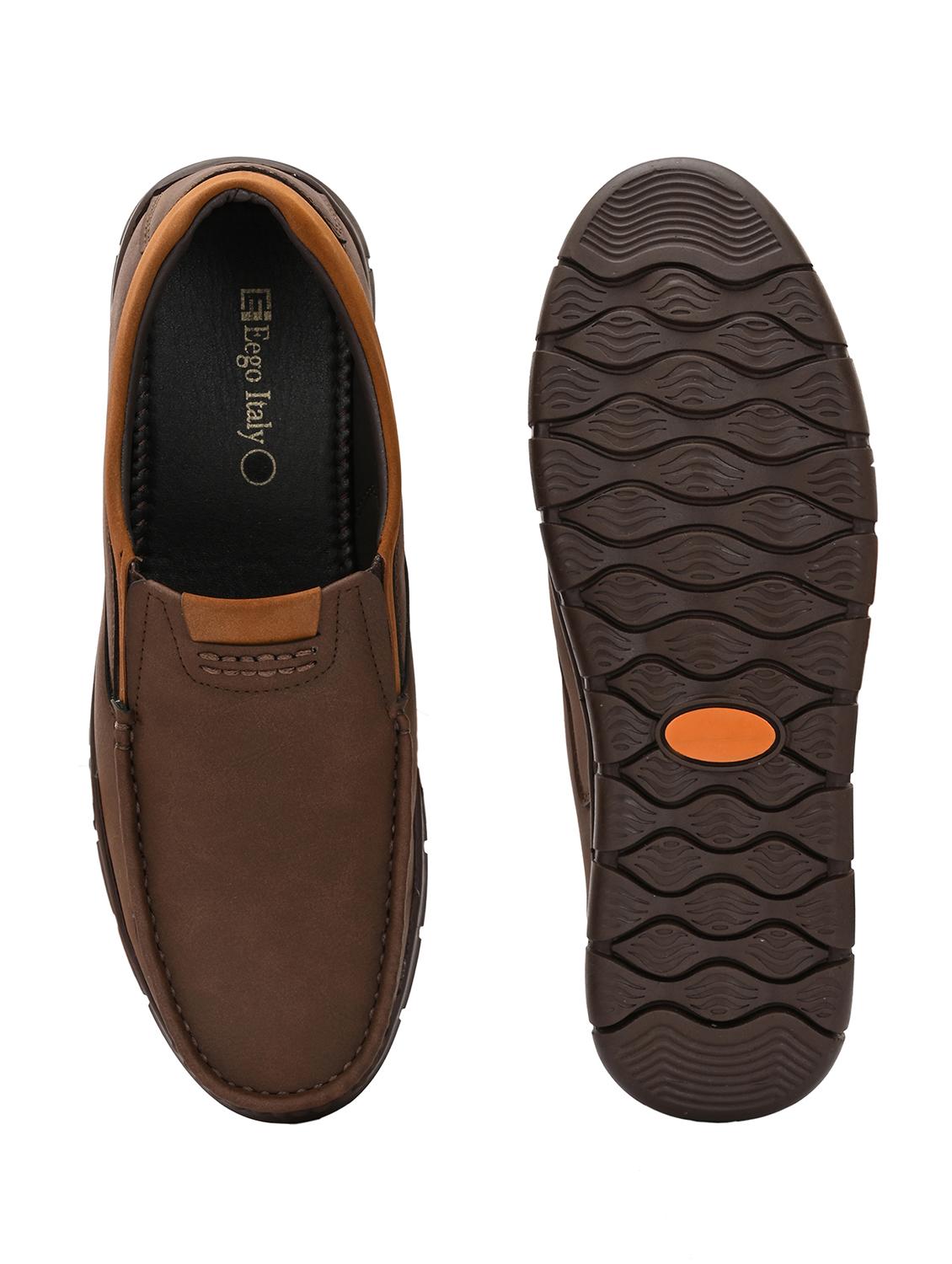 men brown solid boat shoe - 21948577 - Standard Image - 7