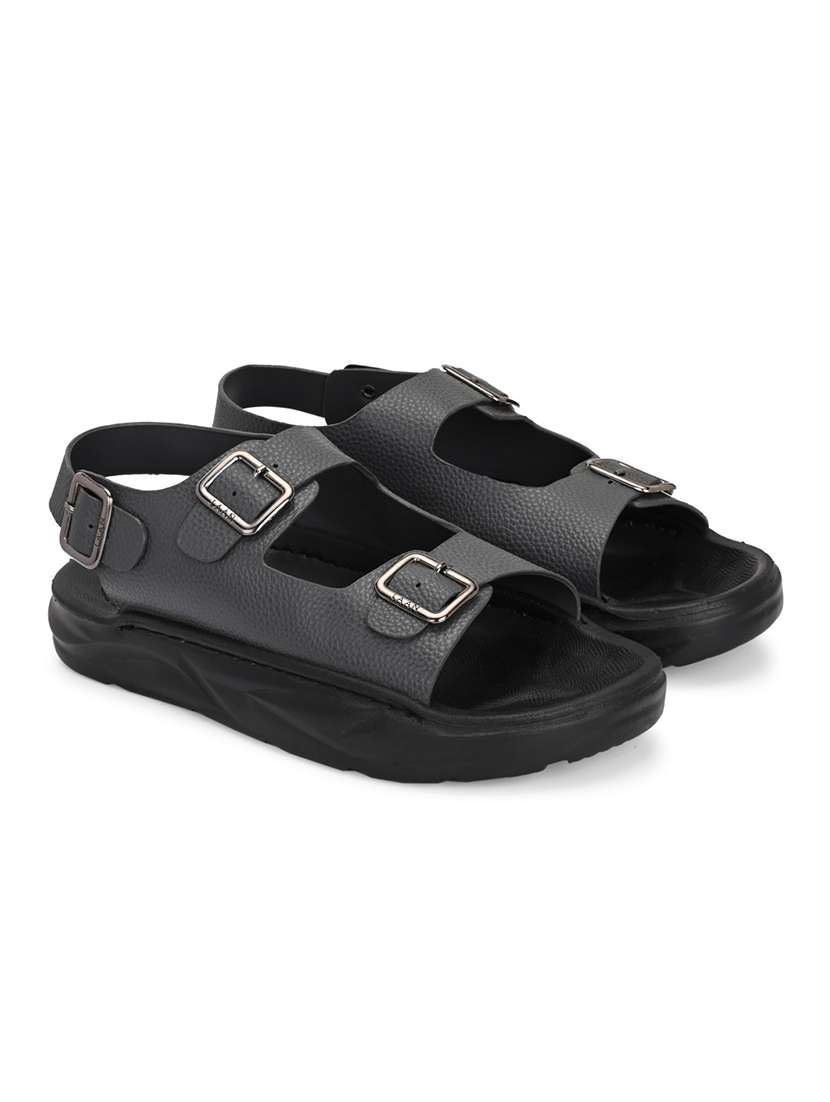 men grey back strap sandal - 21948603 -  Standard Image - 2