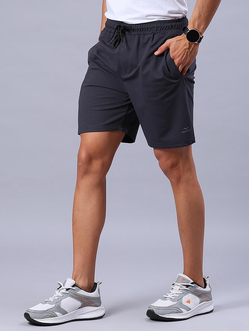 ens solid mid rise regular fit shorts - 21948662 - Standard Image - 2
