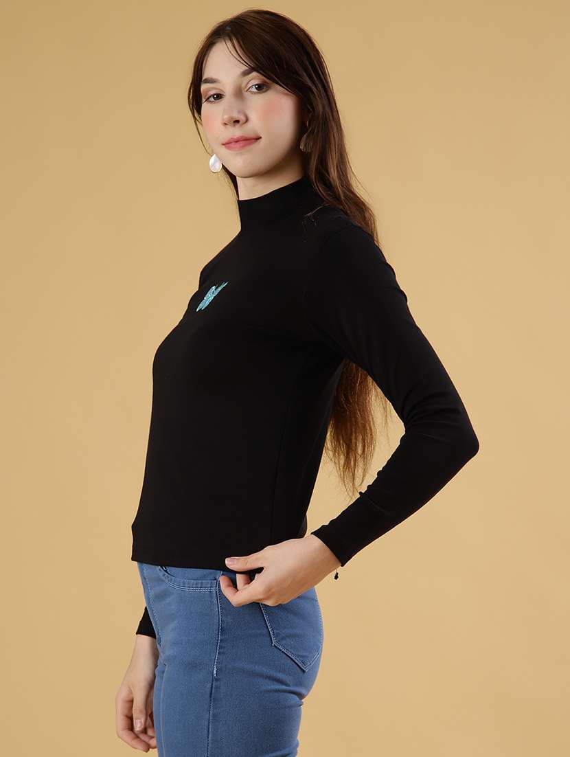 women solid with work long sleeve t-shirt - 21948773 -  Standard Image - 2