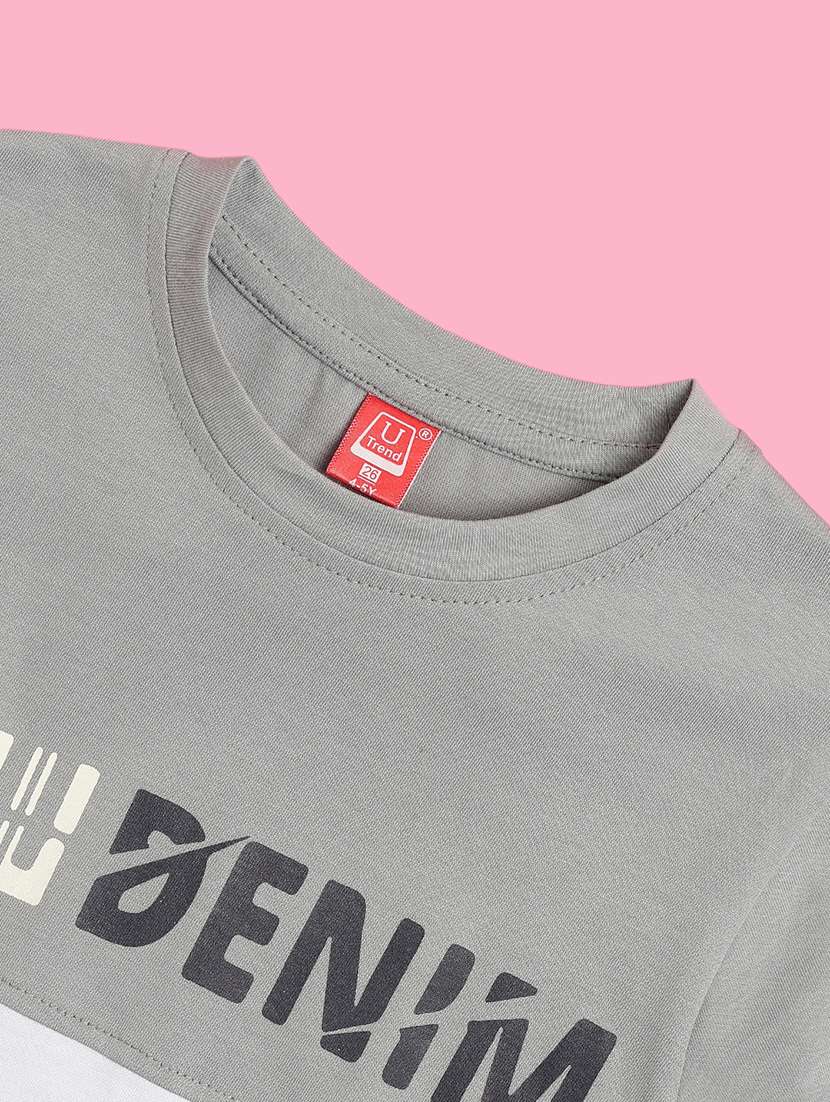 boys grey cotton blend t-shirt - 21948780 -  Standard Image - 2
