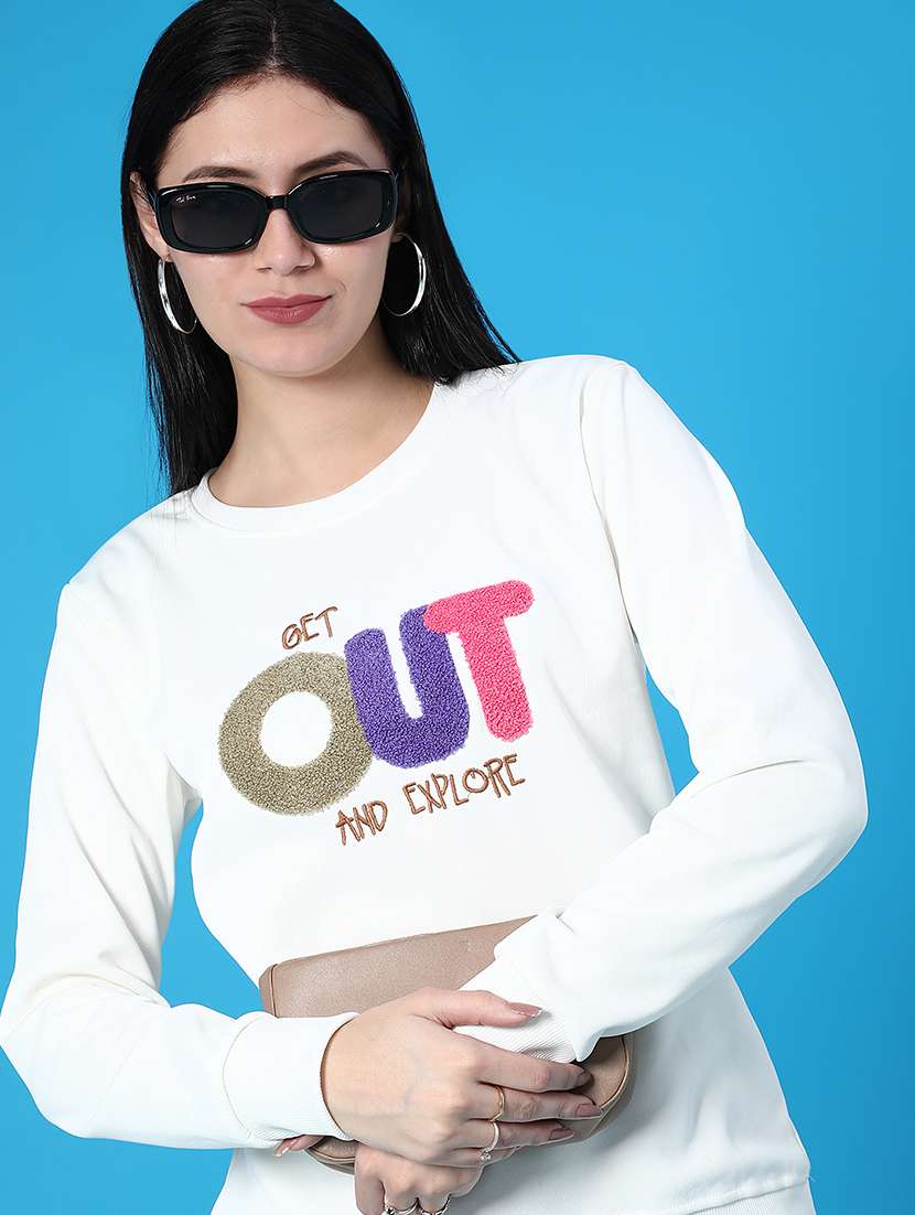 women printed long sleeve sweatshirt